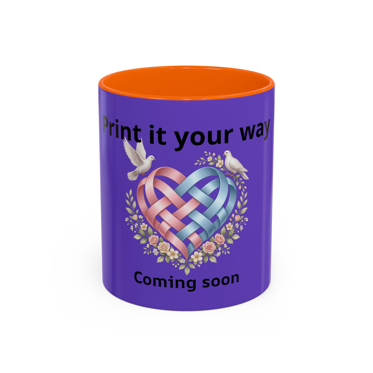 I'm On The Way Grandma and Grandpa Mug — Pregnancy Announcement Accent Coffee Cup (11/15oz)