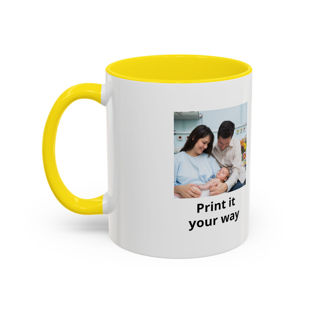 Future Grandparents To Be Accent Coffee Mug — Floral Heart Pregnancy Announcement Gift (11/15oz)