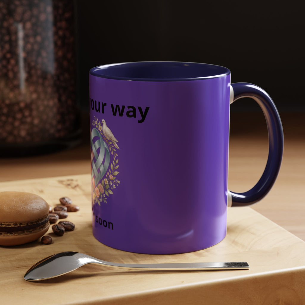 I'm On The Way Grandma and Grandpa Mug — Pregnancy Announcement Accent Coffee Cup (11/15oz)