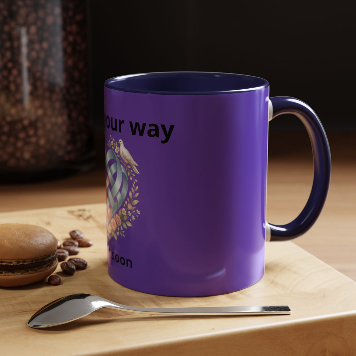 I'm On The Way Grandma and Grandpa Mug — Pregnancy Announcement Accent Coffee Cup (11/15oz)
