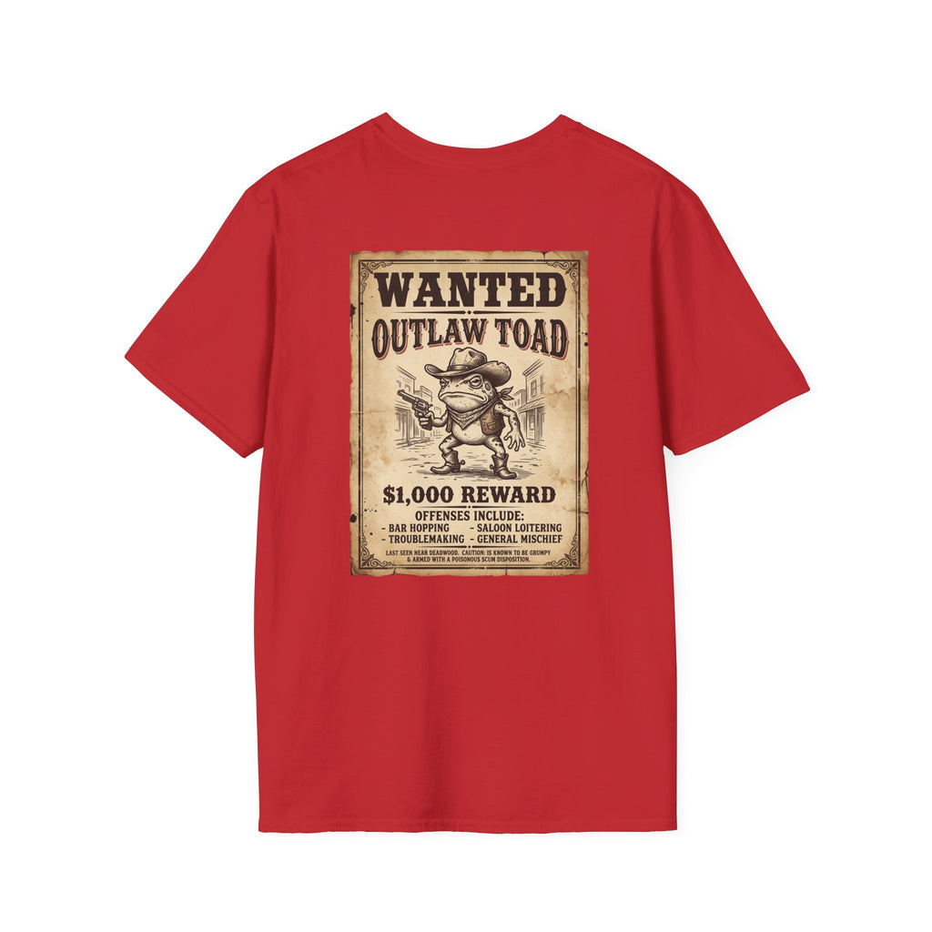 Outlaw Toad Cowboy T-Shirt — Funny Western Toad Graphic Tee (Great Gift for Frog Lovers)