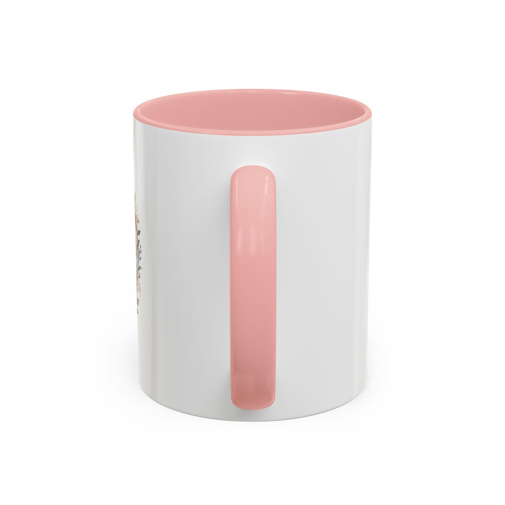 Future Grandparents To Be Accent Coffee Mug — Floral Heart Pregnancy Announcement Gift (11/15oz)
