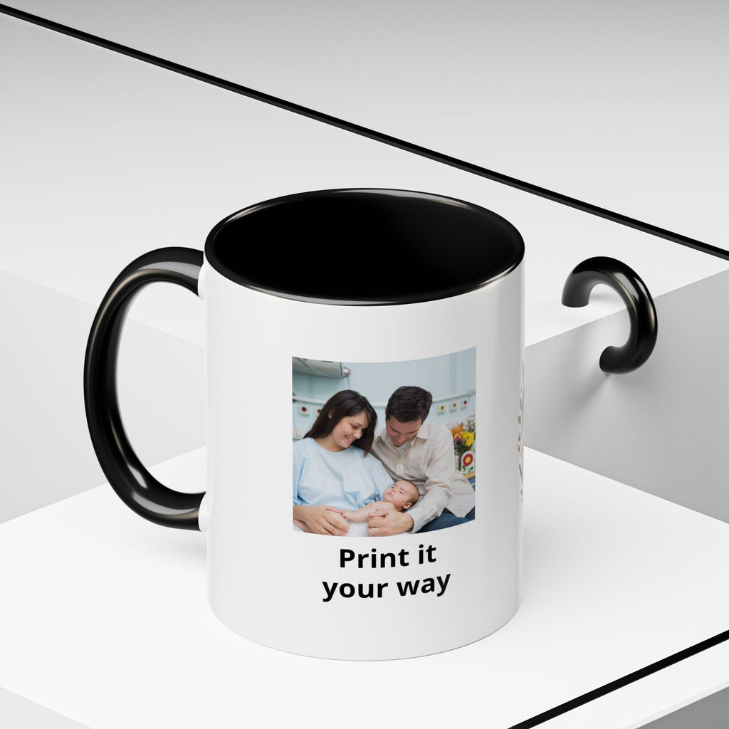 Future Grandparents To Be Accent Coffee Mug — Floral Heart Pregnancy Announcement Gift (11/15oz)