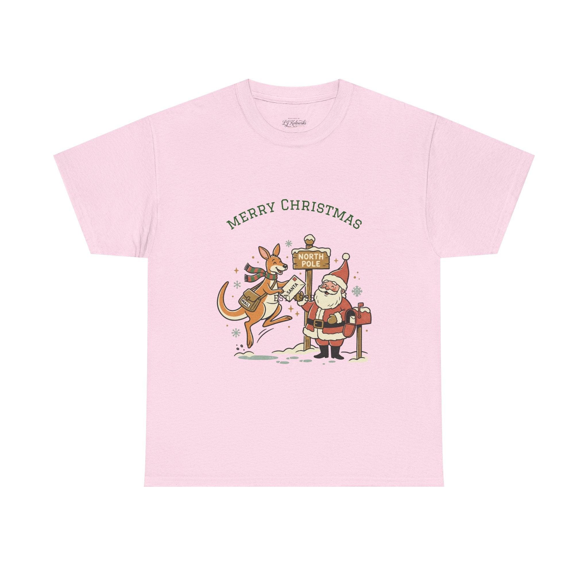 Festive Santa & Reindeer Tee — "Merry Christmas / Merry Festivals" Holiday Shirt with Cute Axolotl