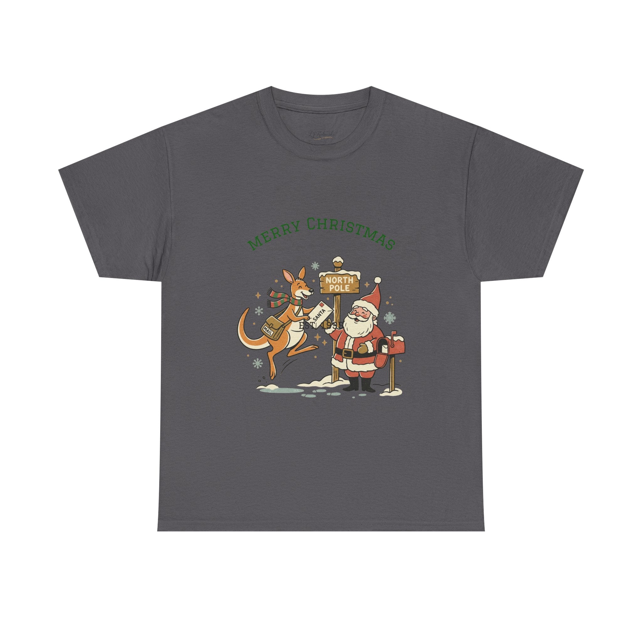 Festive Santa & Reindeer Tee — "Merry Christmas / Merry Festivals" Holiday Shirt with Cute Axolotl