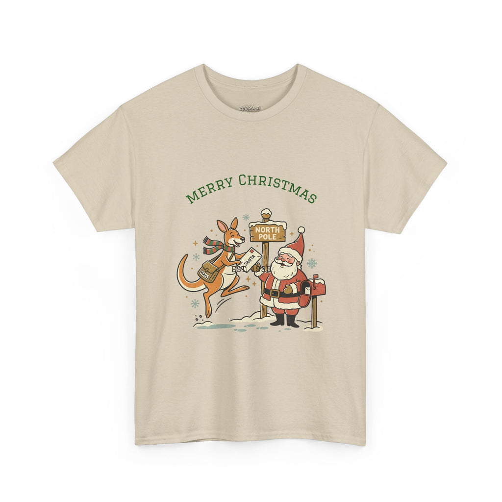 Festive Santa & Reindeer Tee — "Merry Christmas / Merry Festivals" Holiday Shirt with Cute Axolotl