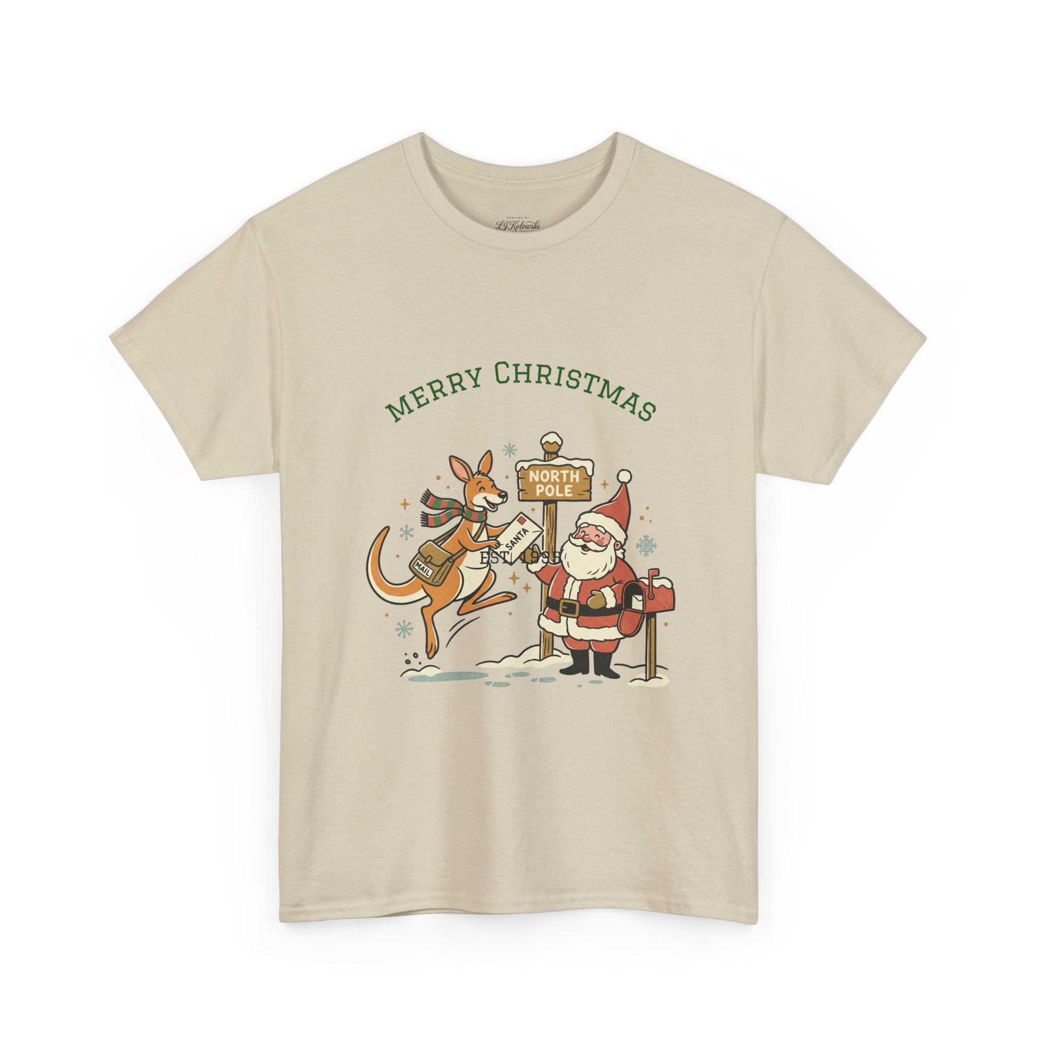 Festive Santa & Reindeer Tee — "Merry Christmas / Merry Festivals" Holiday Shirt with Cute Axolotl