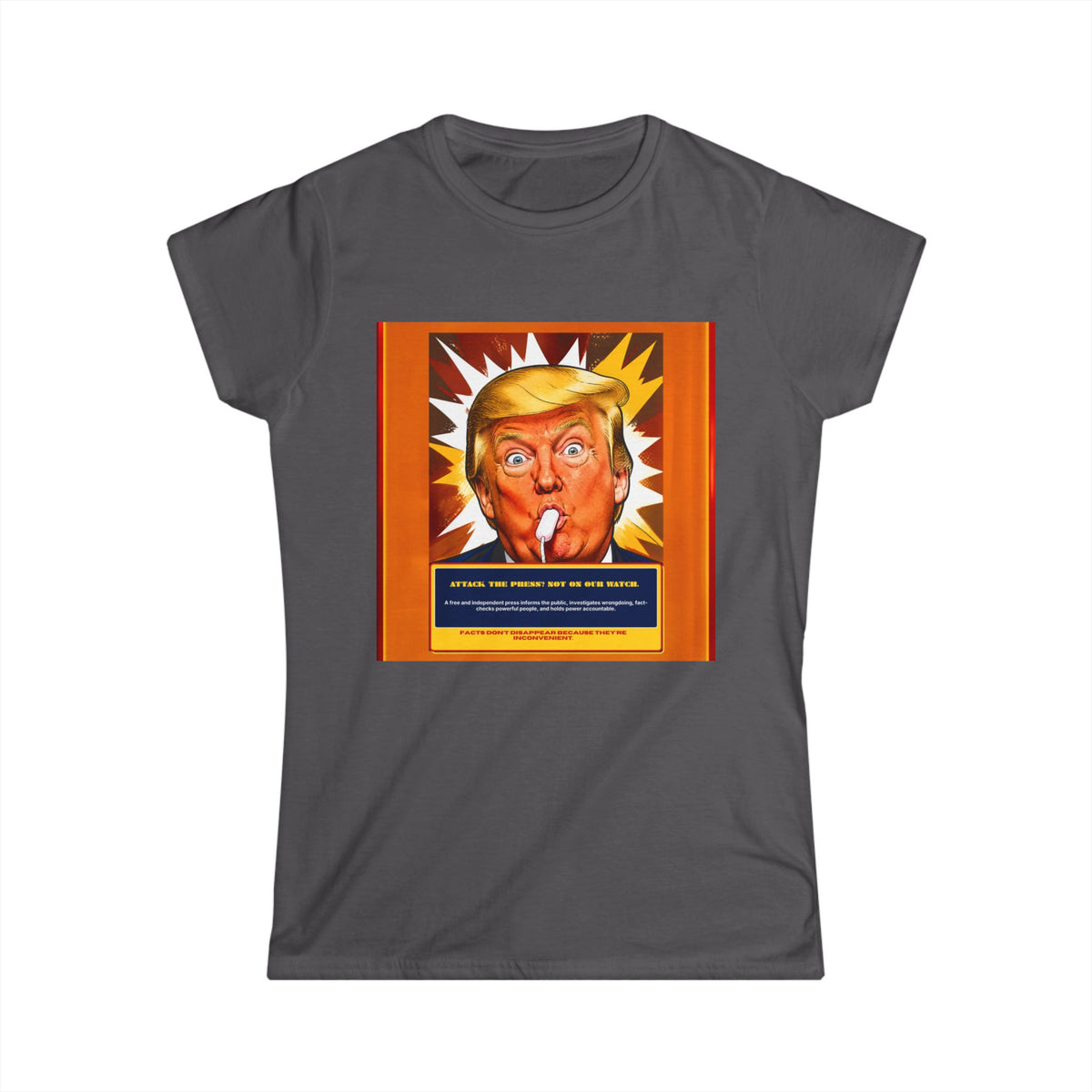 Political Satire Women's Tee — 'Not a Cigar' Statement Shirt