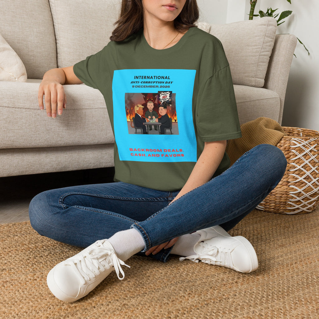 International Anti-Corruption Day Protest Tee — Satirical 'What We're Thinking' Graphic T-Shirt