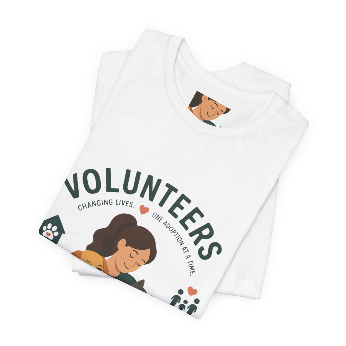 Volunteers Shelter Tee — "Together We Help Them Find Home"