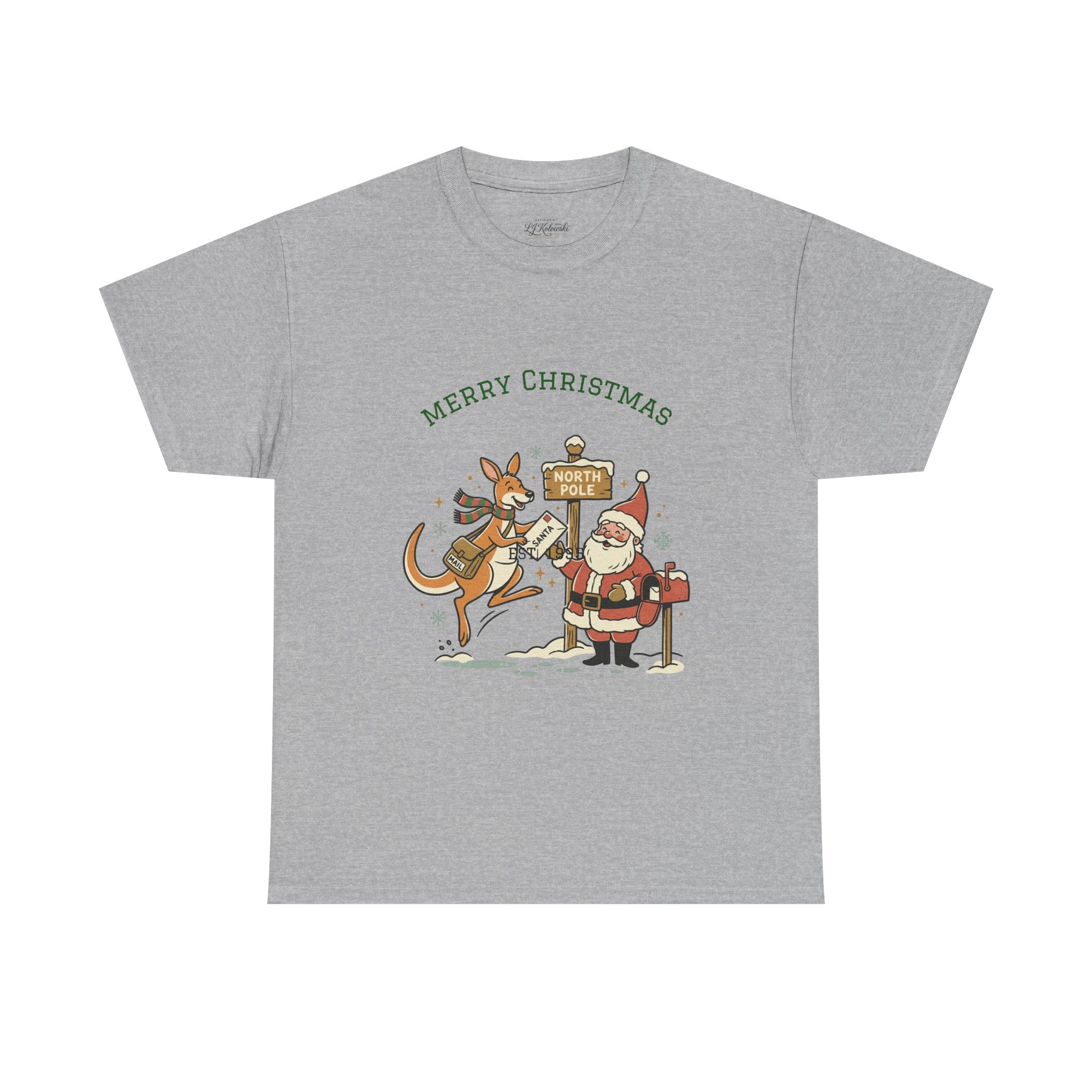 Festive Santa & Reindeer Tee — "Merry Christmas / Merry Festivals" Holiday Shirt with Cute Axolotl