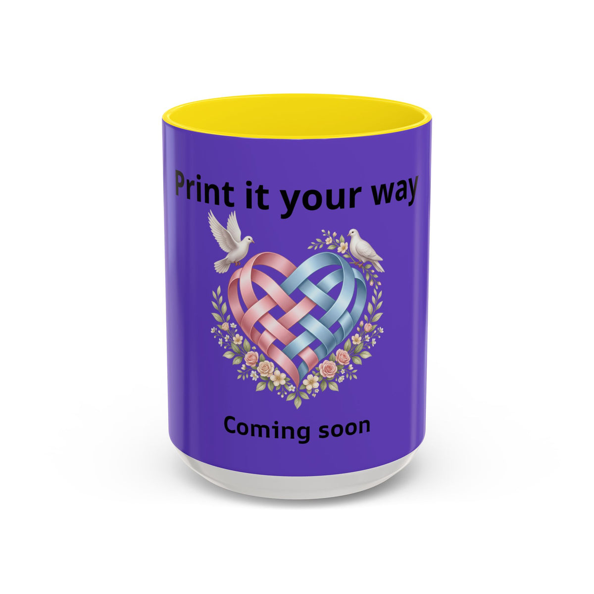 I'm On The Way Grandma and Grandpa Mug — Pregnancy Announcement Accent Coffee Cup (11/15oz)
