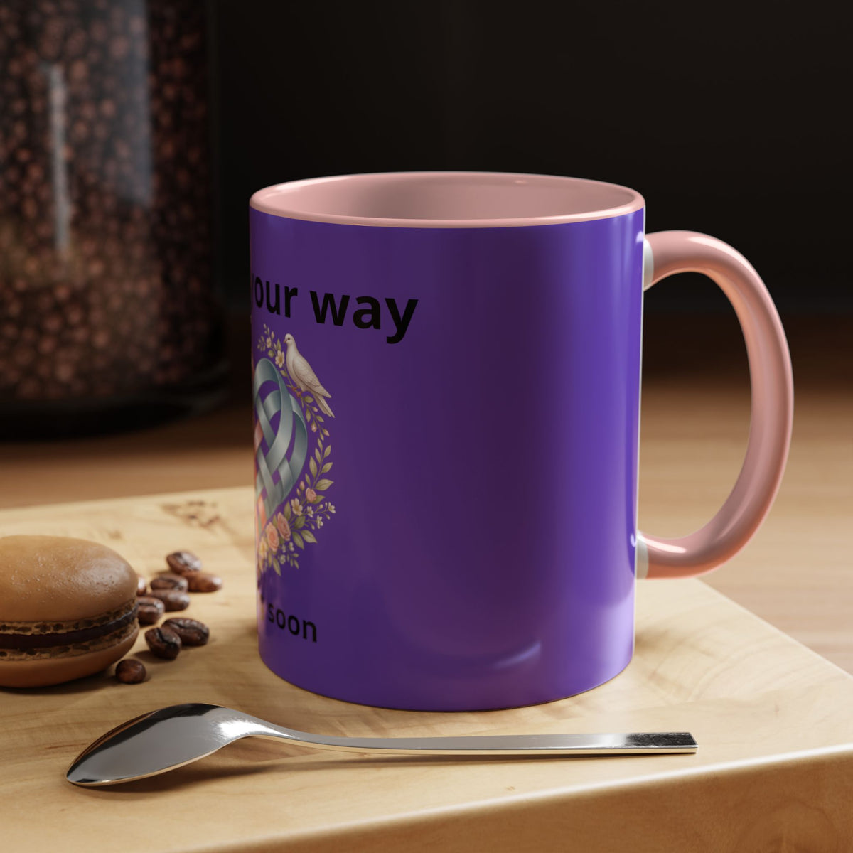 I'm On The Way Grandma and Grandpa Mug — Pregnancy Announcement Accent Coffee Cup (11/15oz)