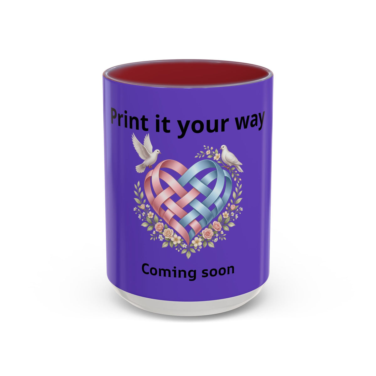 I'm On The Way Grandma and Grandpa Mug — Pregnancy Announcement Accent Coffee Cup (11/15oz)