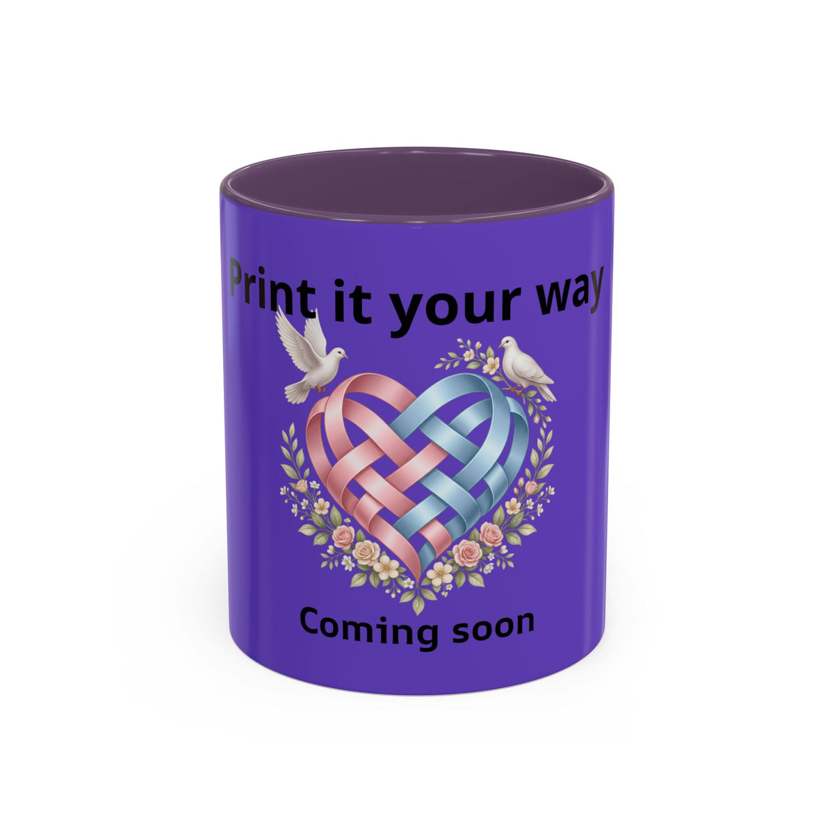I'm On The Way Grandma and Grandpa Mug — Pregnancy Announcement Accent Coffee Cup (11/15oz)