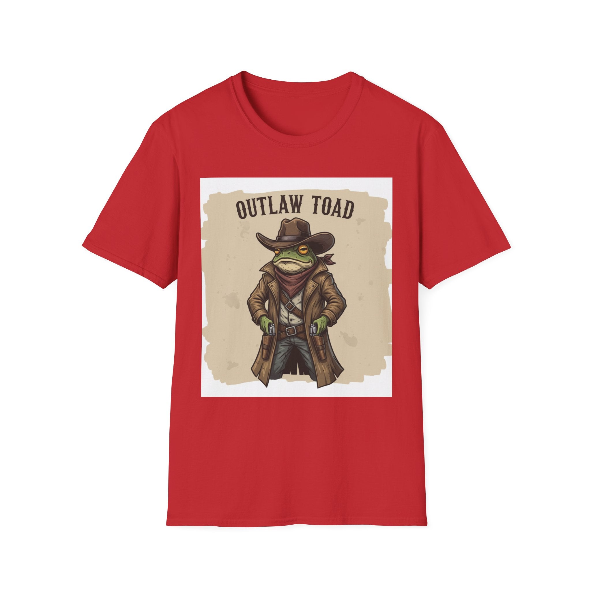 Outlaw Toad Cowboy T-Shirt — Funny Western Toad Graphic Tee (Great Gift for Frog Lovers)