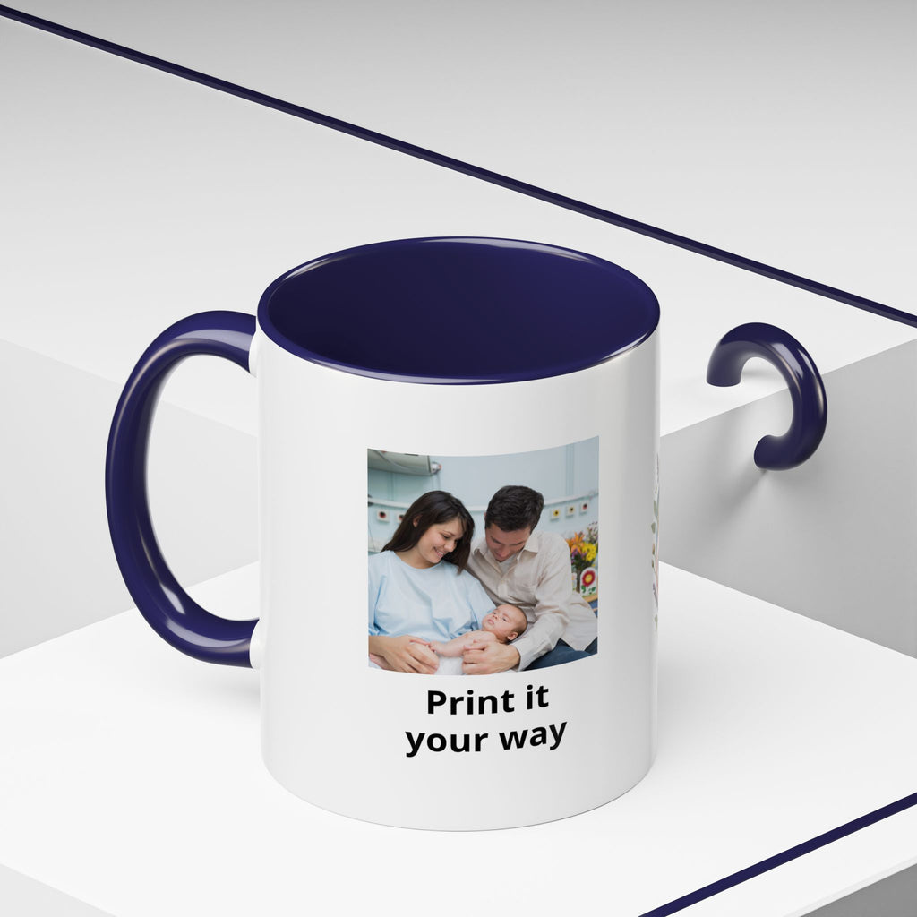 Future Grandparents To Be Accent Coffee Mug — Floral Heart Pregnancy Announcement Gift (11/15oz)