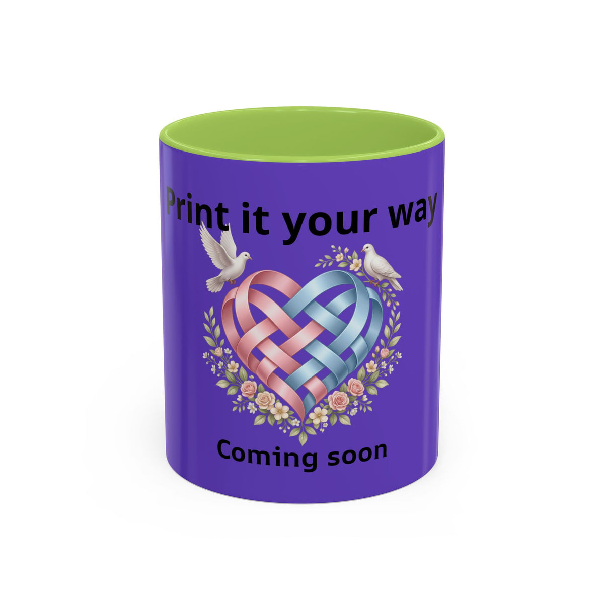 I'm On The Way Grandma and Grandpa Mug — Pregnancy Announcement Accent Coffee Cup (11/15oz)