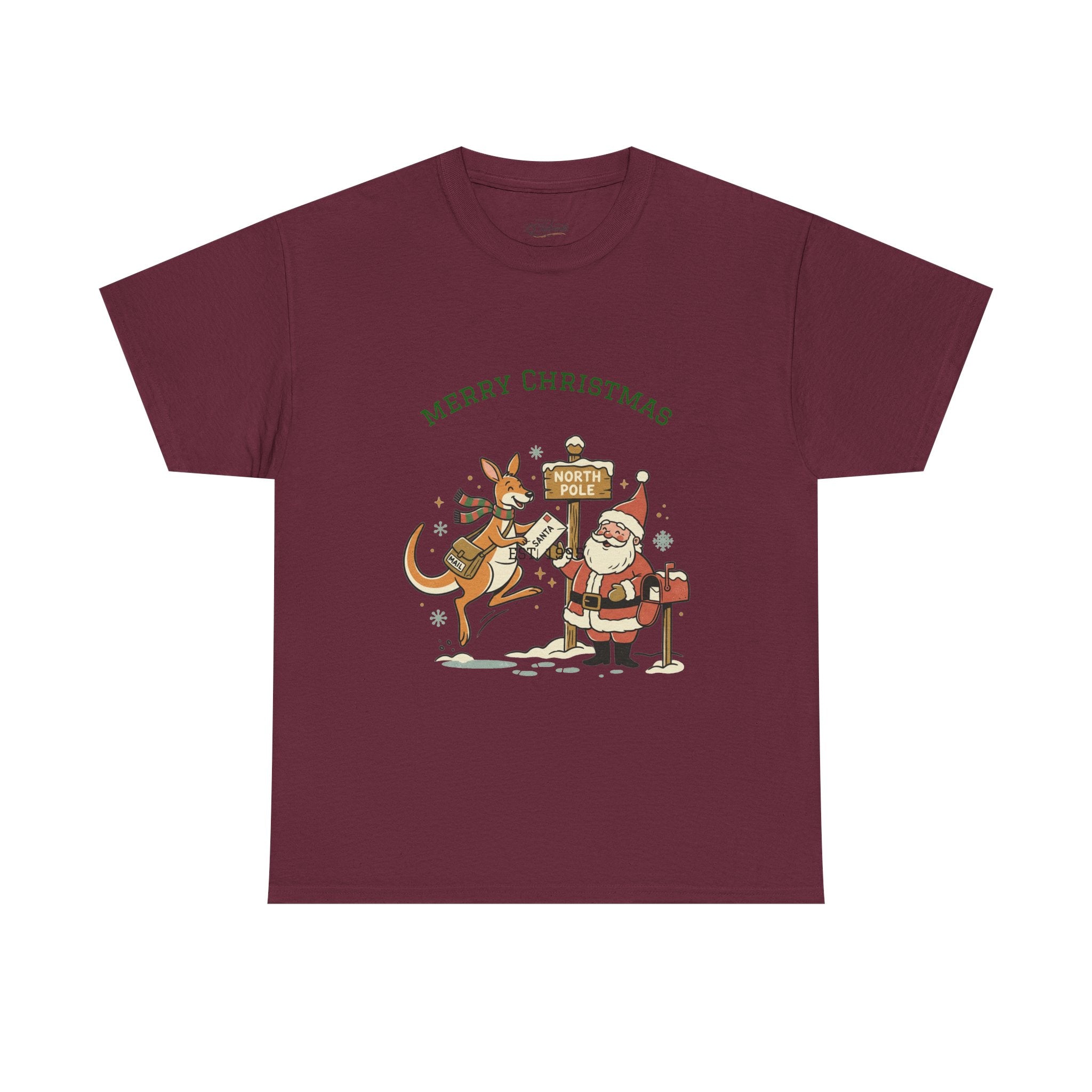 Festive Santa & Reindeer Tee — "Merry Christmas / Merry Festivals" Holiday Shirt with Cute Axolotl