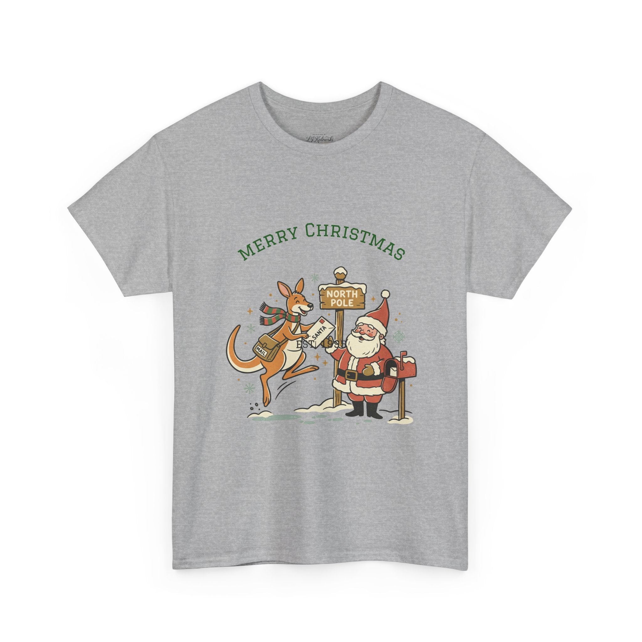 Festive Santa & Reindeer Tee — "Merry Christmas / Merry Festivals" Holiday Shirt with Cute Axolotl