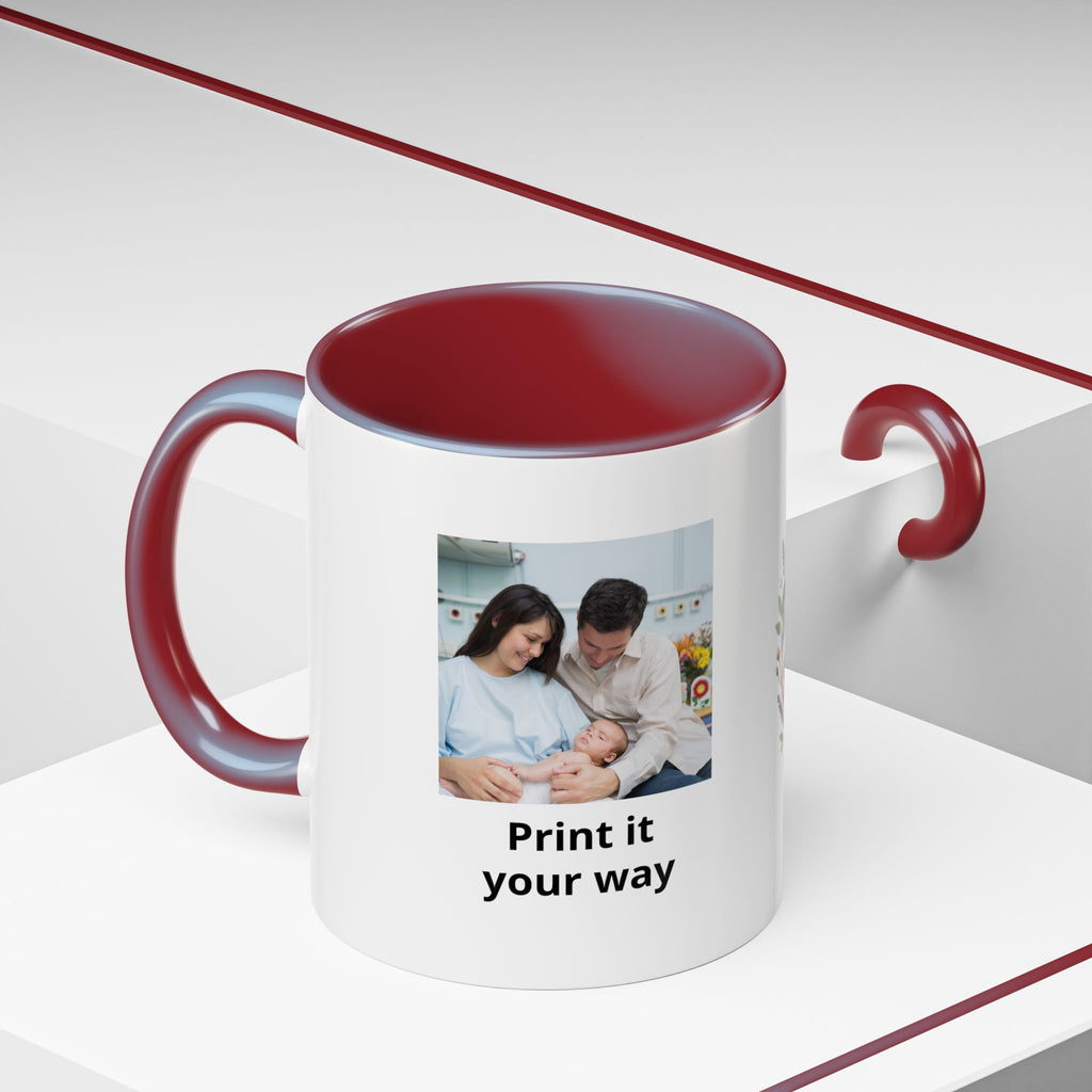 Future Grandparents To Be Accent Coffee Mug — Floral Heart Pregnancy Announcement Gift (11/15oz)