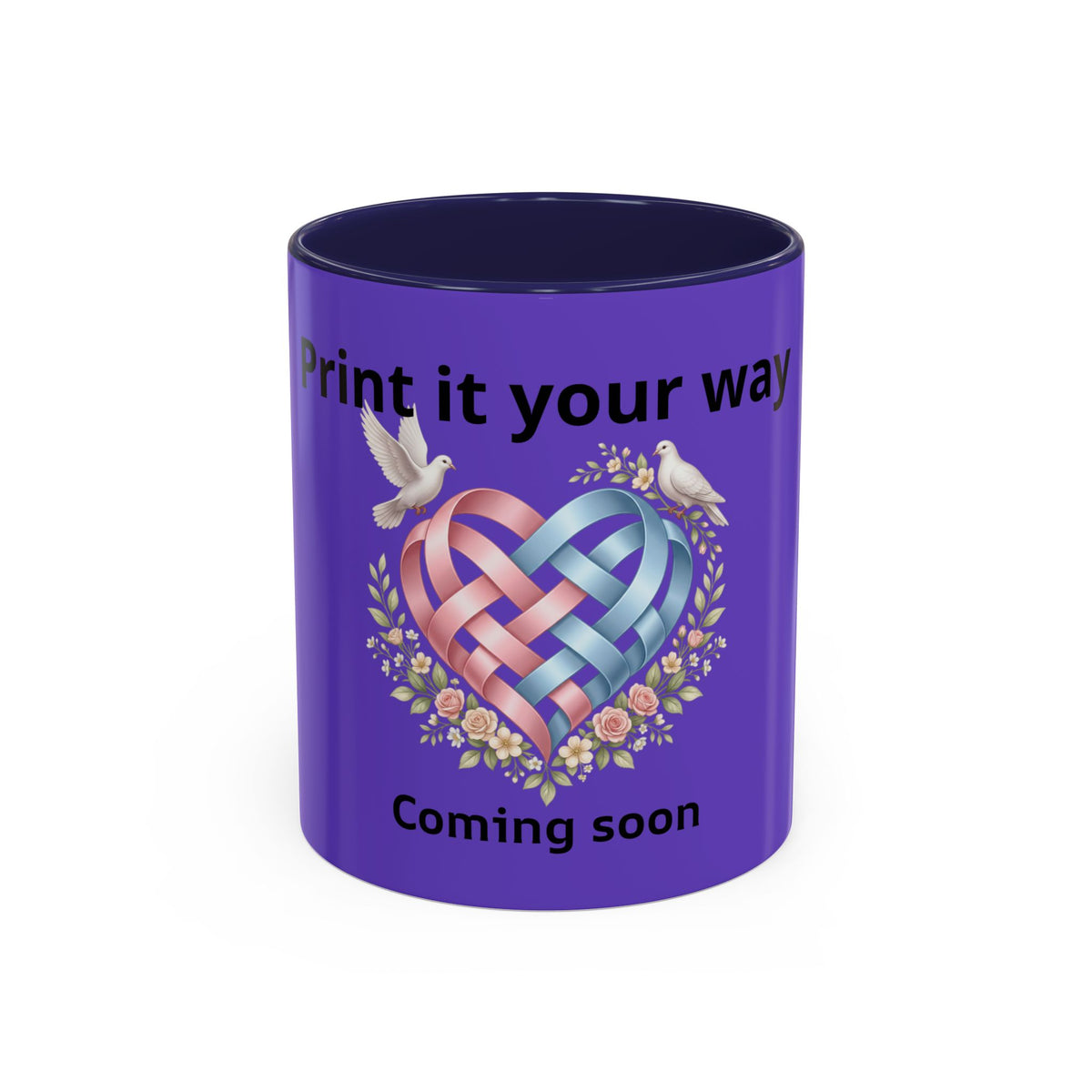 I'm On The Way Grandma and Grandpa Mug — Pregnancy Announcement Accent Coffee Cup (11/15oz)