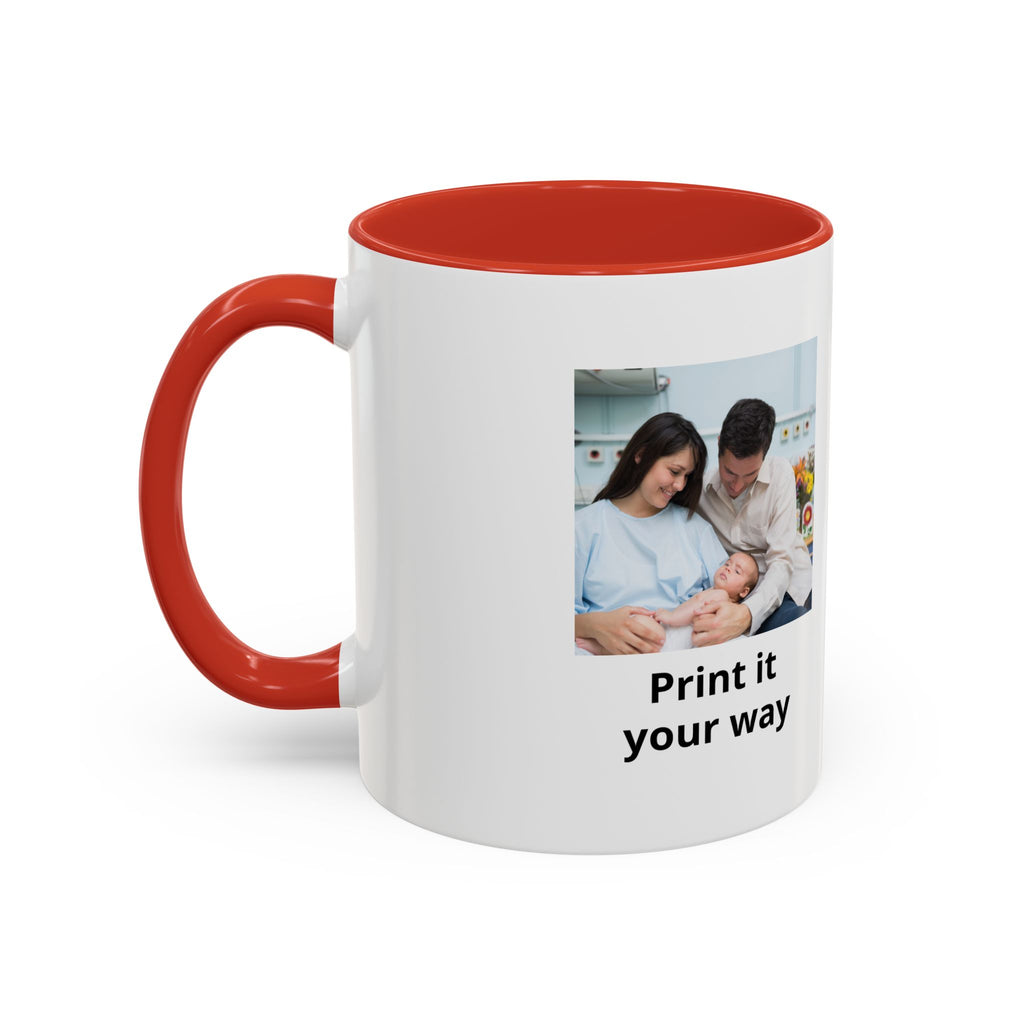 Future Grandparents To Be Accent Coffee Mug — Floral Heart Pregnancy Announcement Gift (11/15oz)