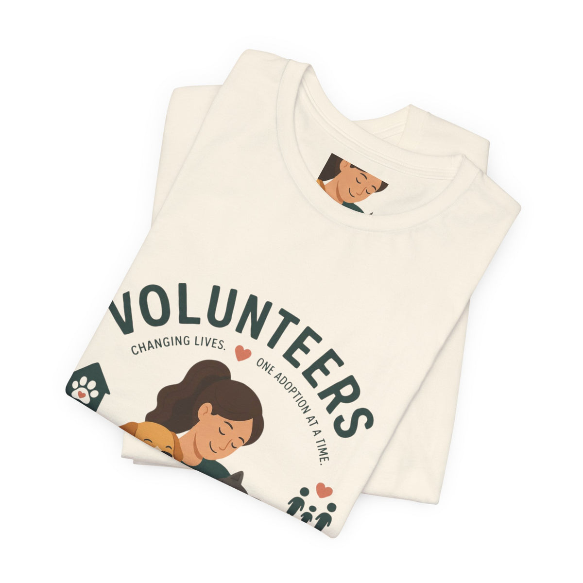 Volunteers Shelter Tee — "Together We Help Them Find Home"