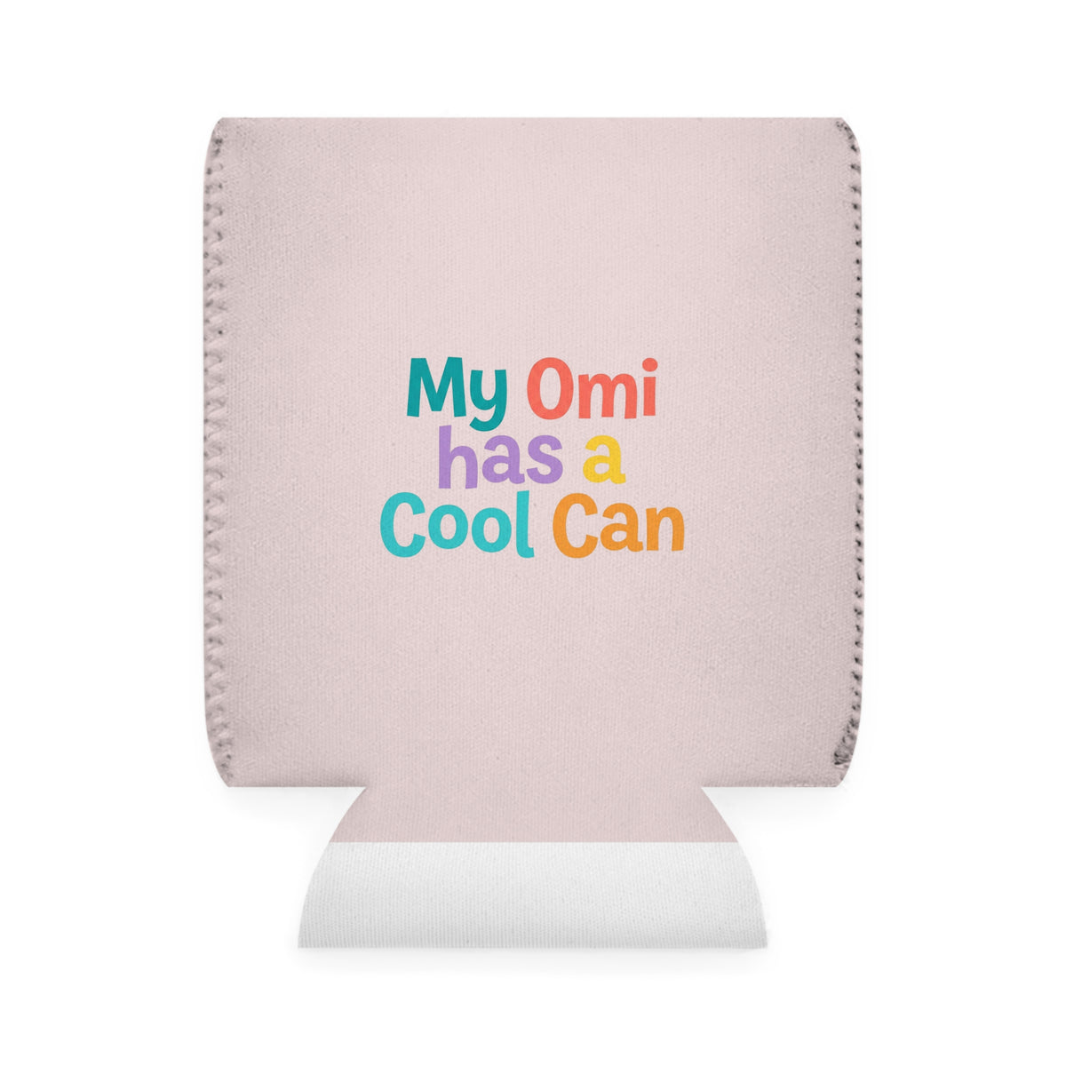Groovy Vibes Can Cooler Sleeve — "My Omi Has a Cool Can" Tie-Dye Beverage Koozie