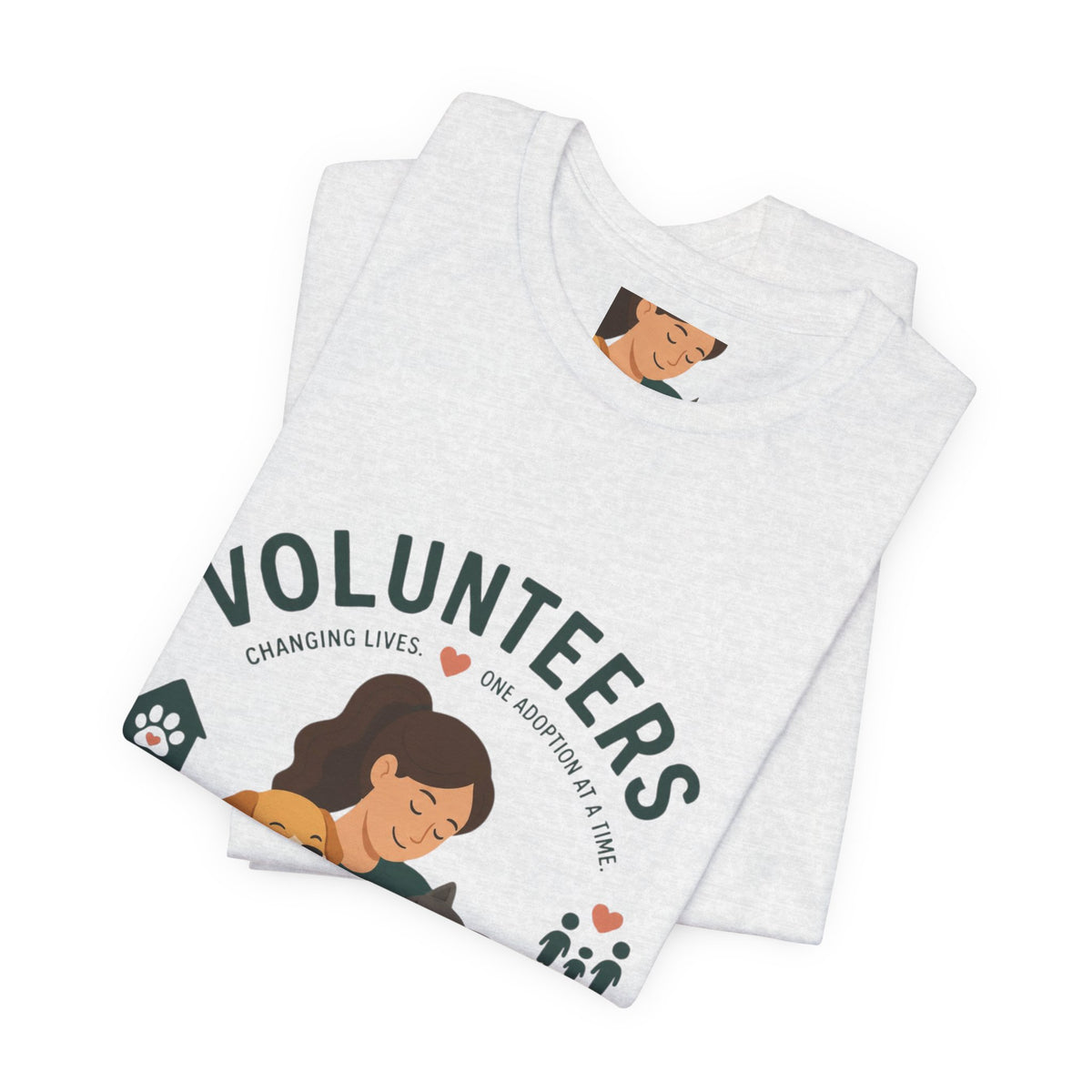 Volunteers Shelter Tee — "Together We Help Them Find Home"