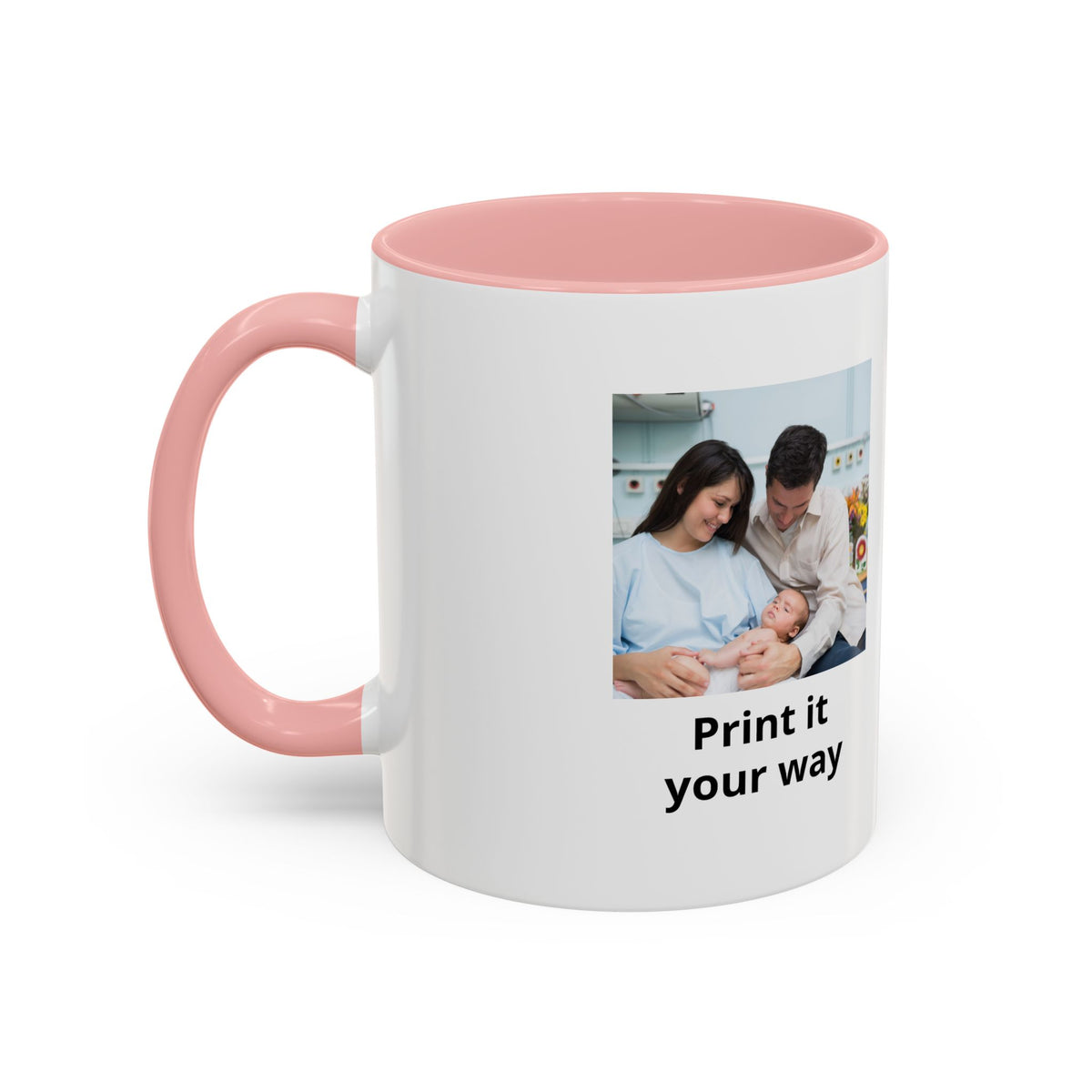 Future Grandparents To Be Accent Coffee Mug — Floral Heart Pregnancy Announcement Gift (11/15oz)