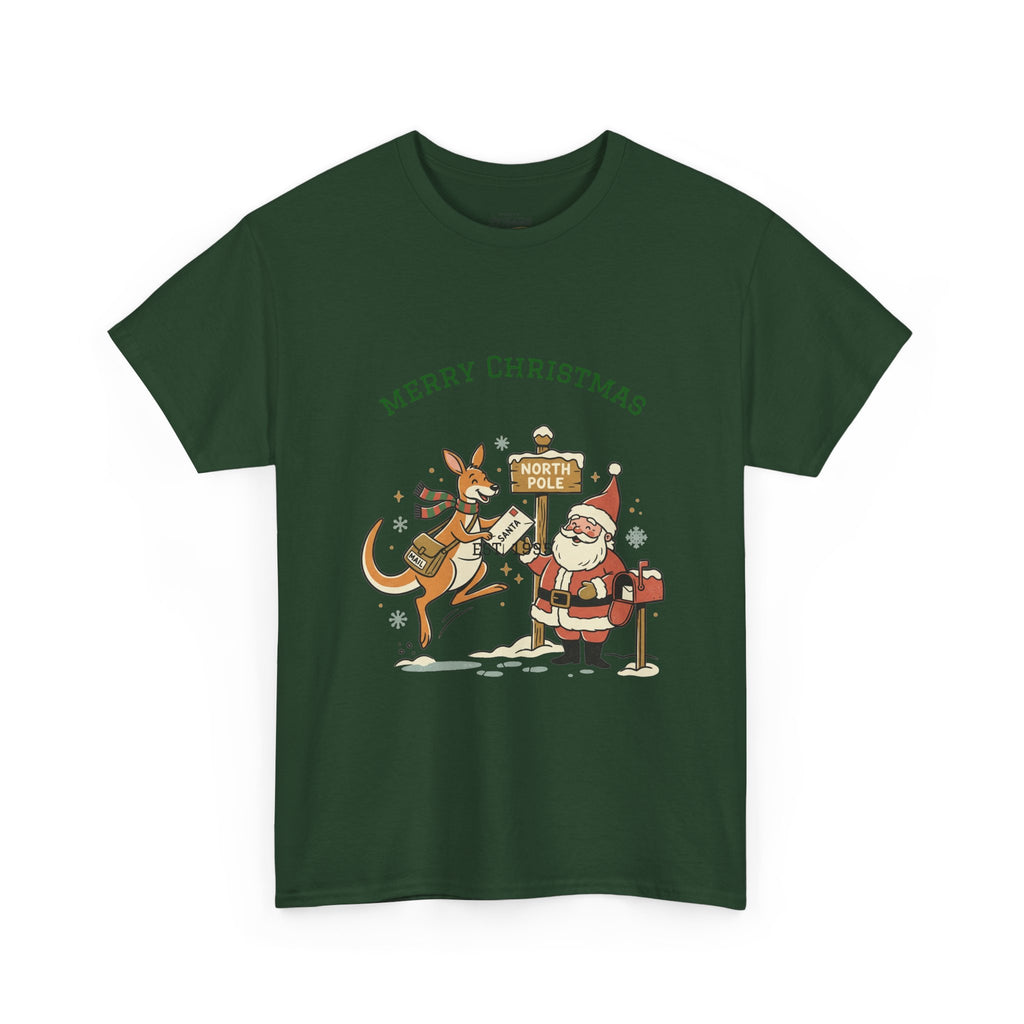 Festive Santa & Reindeer Tee — "Merry Christmas / Merry Festivals" Holiday Shirt with Cute Axolotl