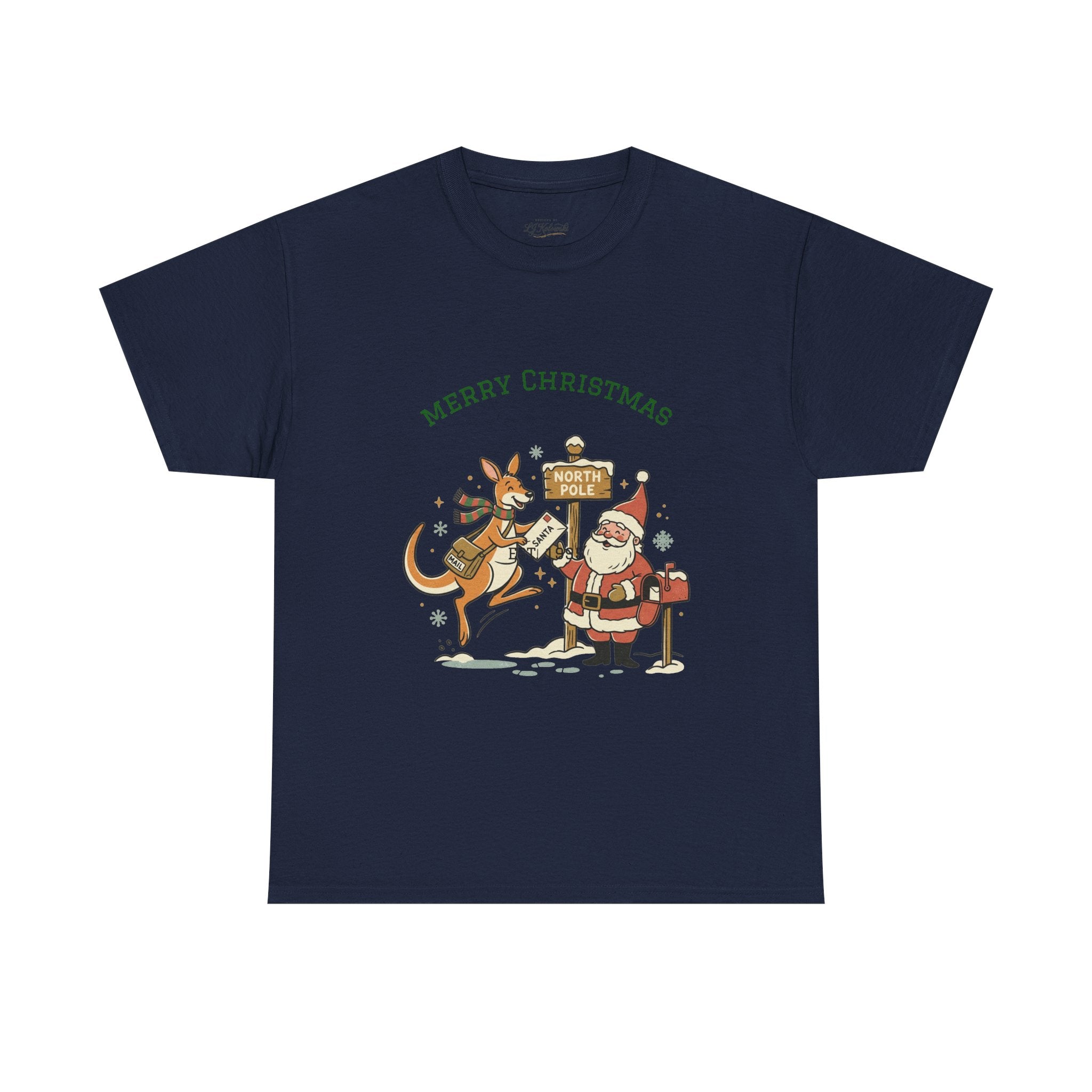 Festive Santa & Reindeer Tee — "Merry Christmas / Merry Festivals" Holiday Shirt with Cute Axolotl