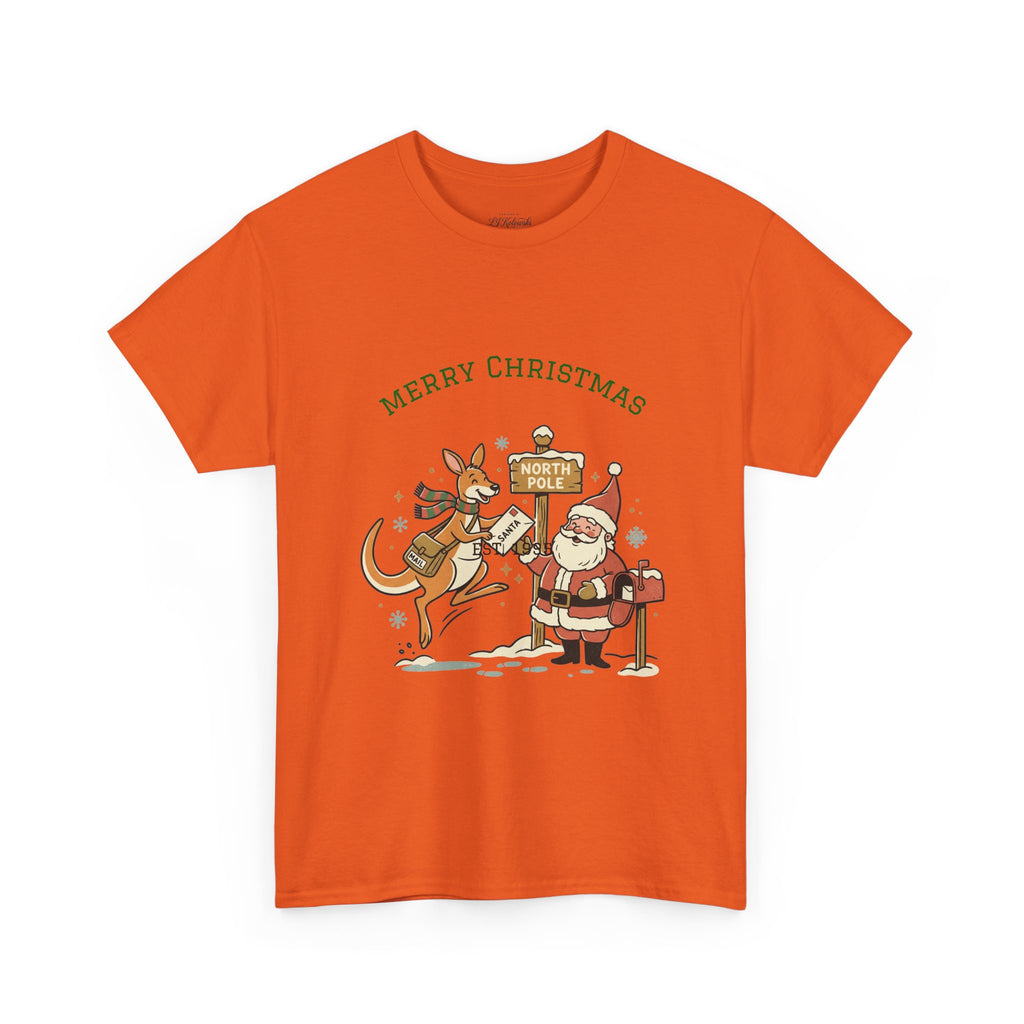 Festive Santa & Reindeer Tee — "Merry Christmas / Merry Festivals" Holiday Shirt with Cute Axolotl