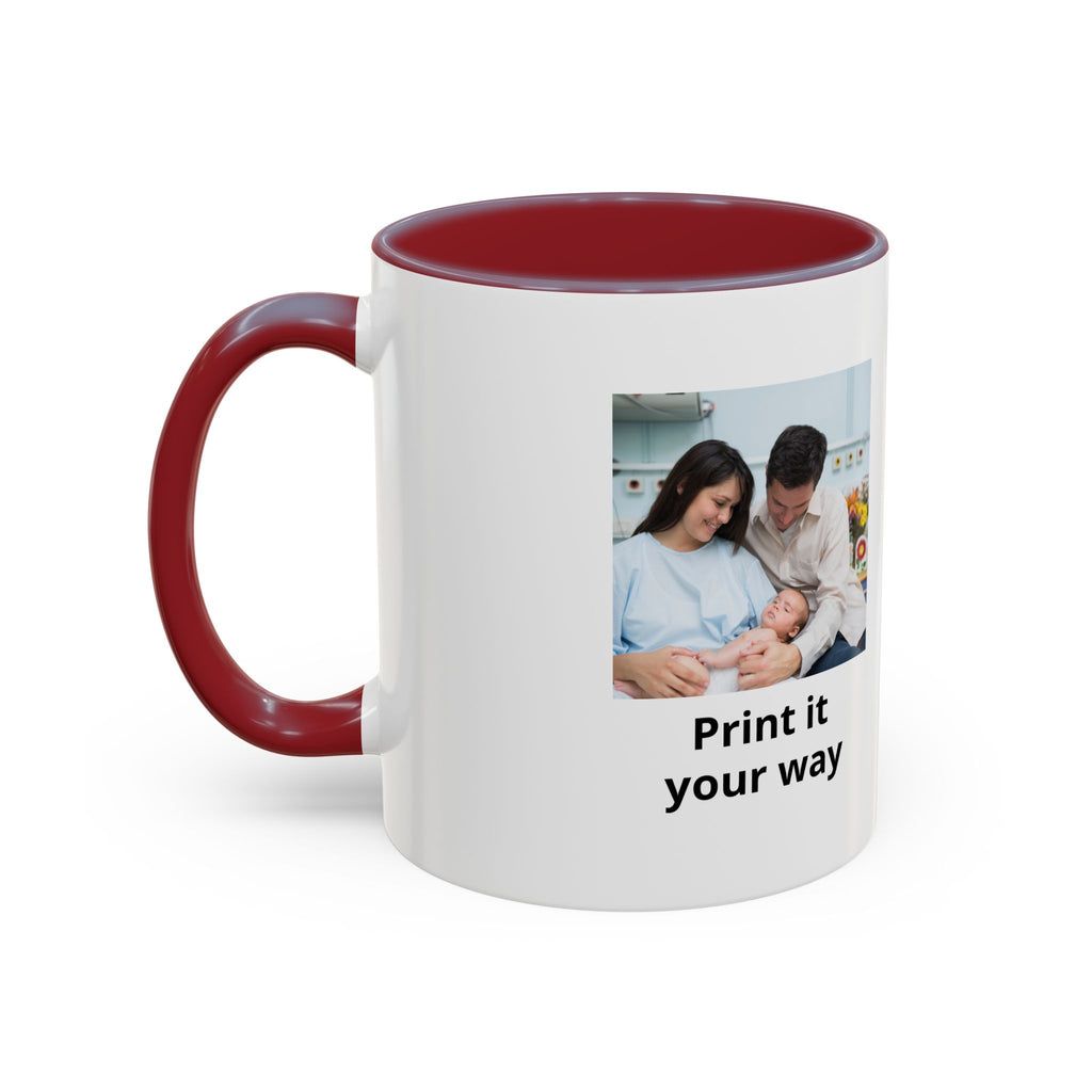 Future Grandparents To Be Accent Coffee Mug — Floral Heart Pregnancy Announcement Gift (11/15oz)