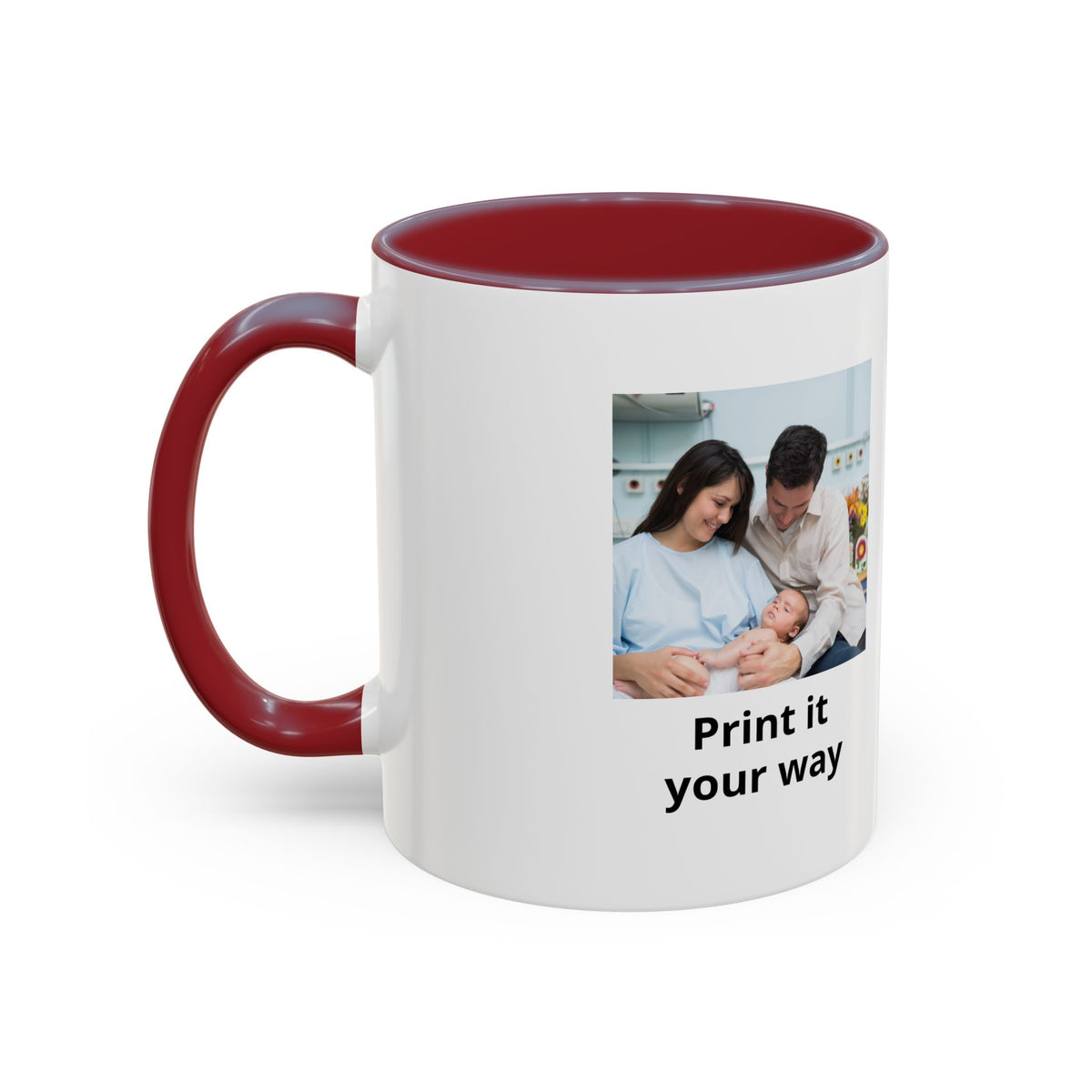 Future Grandparents To Be Accent Coffee Mug — Floral Heart Pregnancy Announcement Gift (11/15oz)