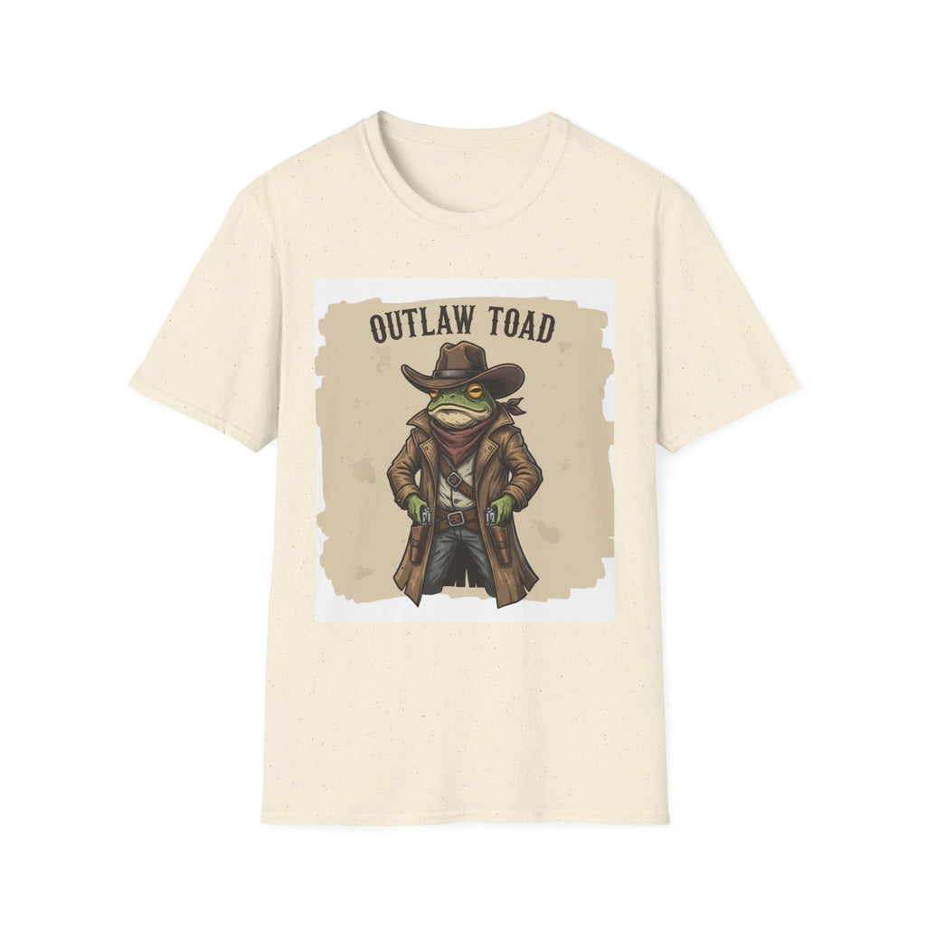 Outlaw Toad Cowboy T-Shirt — Funny Western Toad Graphic Tee (Great Gift for Frog Lovers)