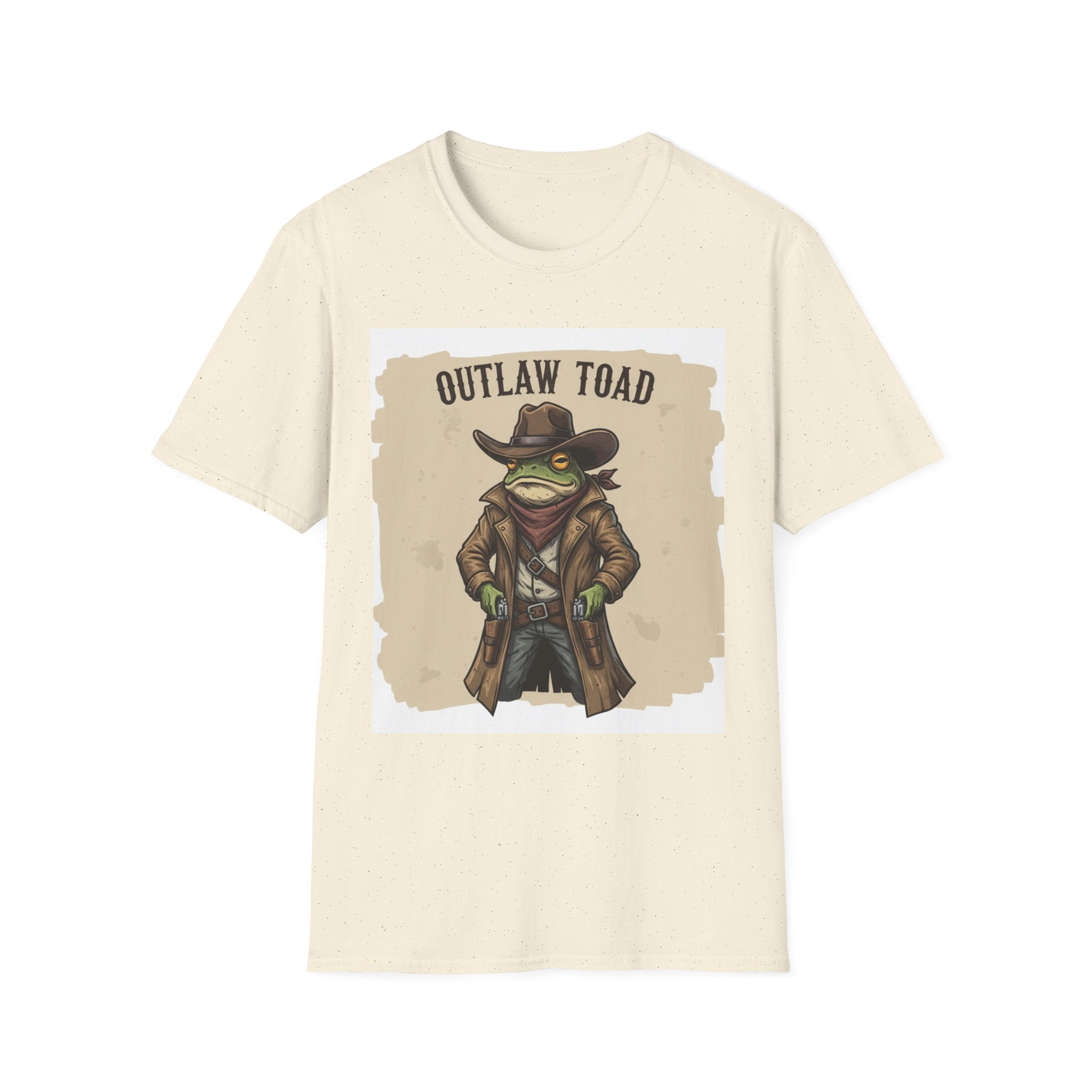 Outlaw Toad Cowboy T-Shirt — Funny Western Toad Graphic Tee (Great Gift for Frog Lovers)