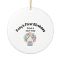 Baby's First Birthday Ceramic Ornament — Personalized Two-Sided Keepsake