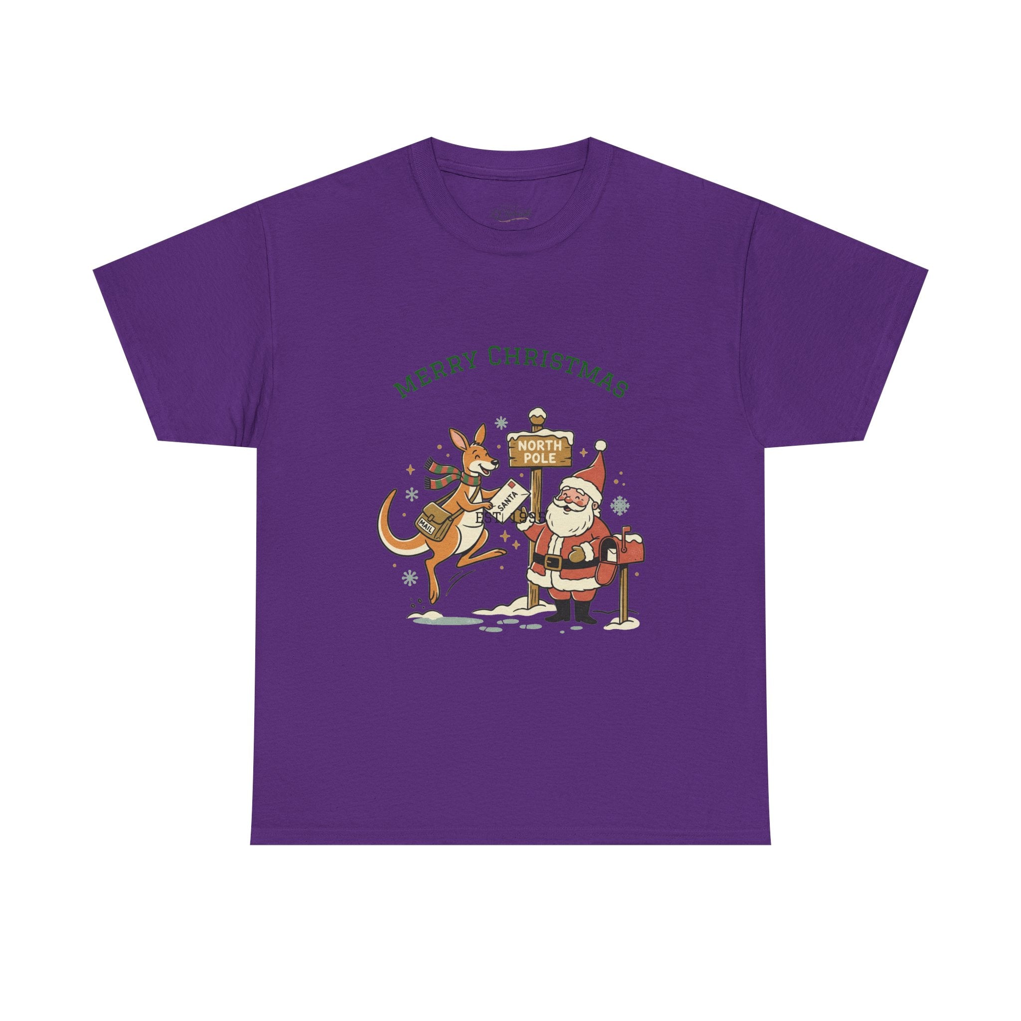 Festive Santa & Reindeer Tee — "Merry Christmas / Merry Festivals" Holiday Shirt with Cute Axolotl