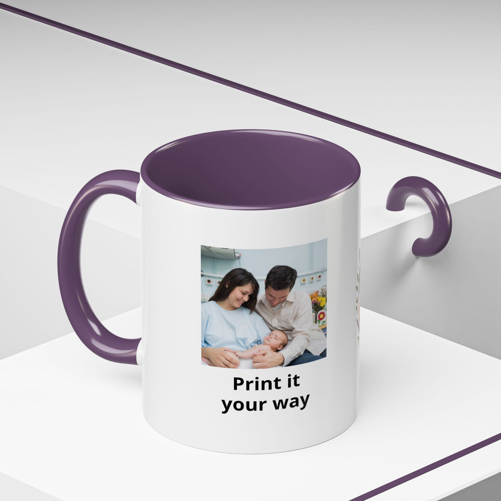Future Grandparents To Be Accent Coffee Mug — Floral Heart Pregnancy Announcement Gift (11/15oz)