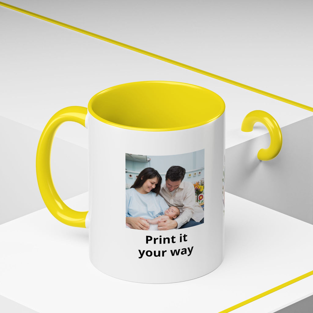 Future Grandparents To Be Accent Coffee Mug — Floral Heart Pregnancy Announcement Gift (11/15oz)