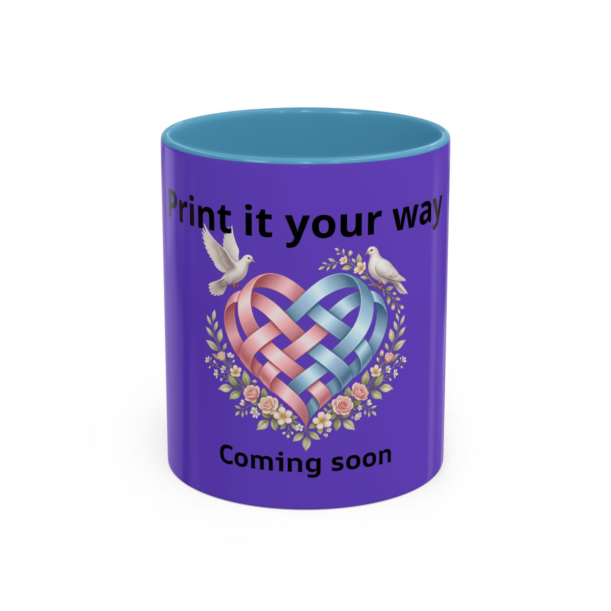 I'm On The Way Grandma and Grandpa Mug — Pregnancy Announcement Accent Coffee Cup (11/15oz)