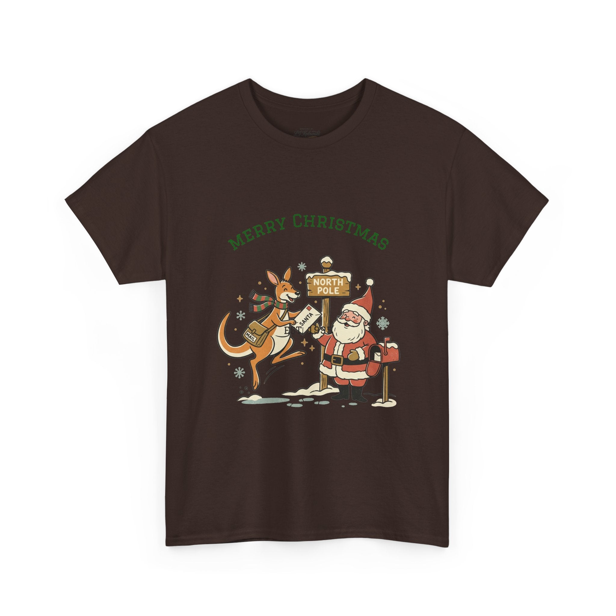 Festive Santa & Reindeer Tee — "Merry Christmas / Merry Festivals" Holiday Shirt with Cute Axolotl