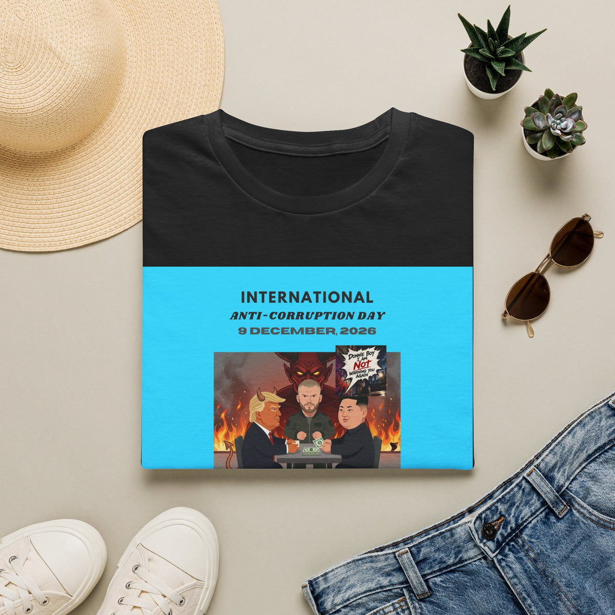 International Anti-Corruption Day Protest Tee — Satirical 'What We're Thinking' Graphic T-Shirt