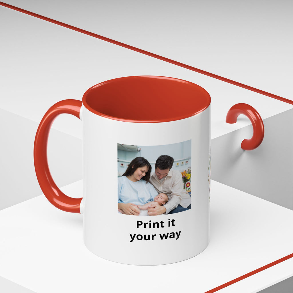 Future Grandparents To Be Accent Coffee Mug — Floral Heart Pregnancy Announcement Gift (11/15oz)