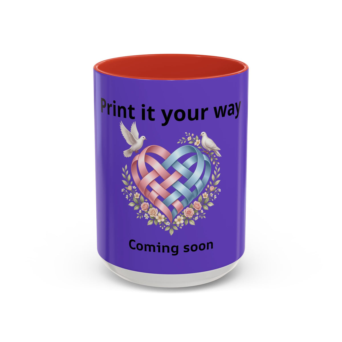 I'm On The Way Grandma and Grandpa Mug — Pregnancy Announcement Accent Coffee Cup (11/15oz)