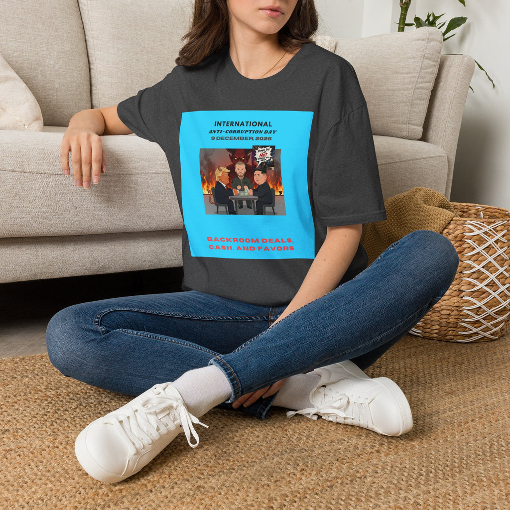 International Anti-Corruption Day Protest Tee — Satirical 'What We're Thinking' Graphic T-Shirt