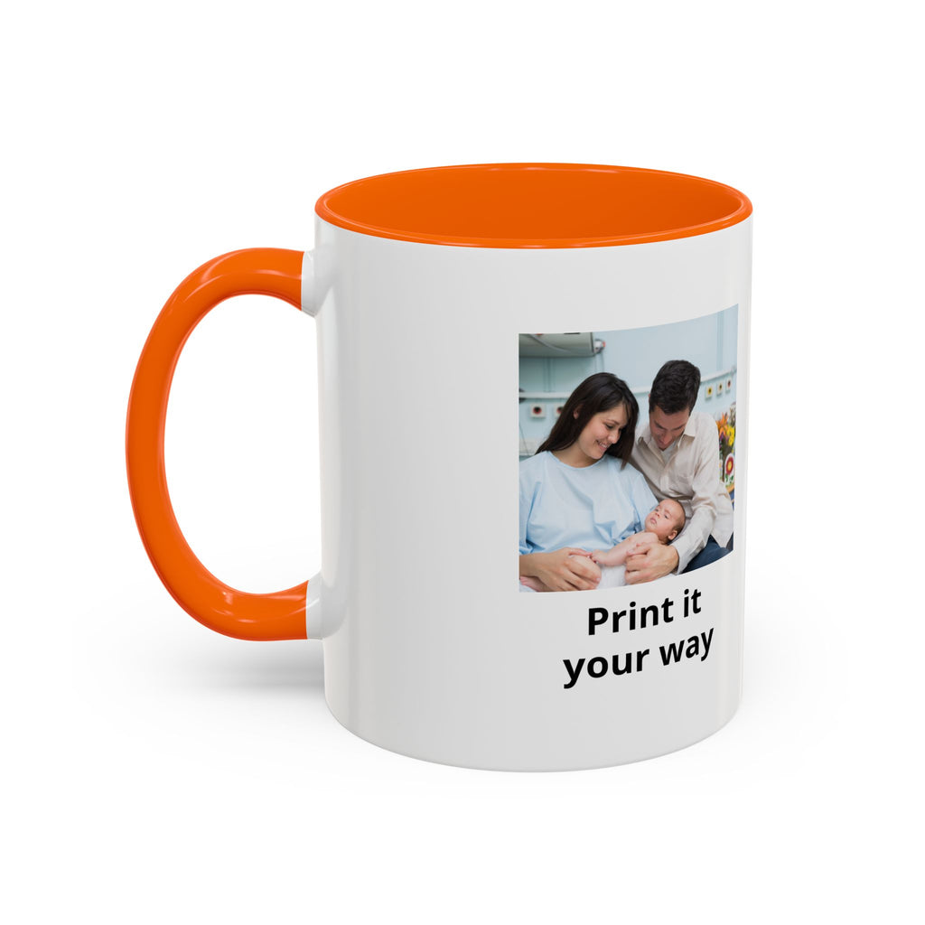 Future Grandparents To Be Accent Coffee Mug — Floral Heart Pregnancy Announcement Gift (11/15oz)