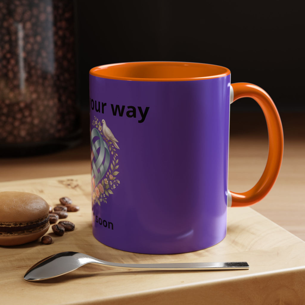 I'm On The Way Grandma and Grandpa Mug — Pregnancy Announcement Accent Coffee Cup (11/15oz)